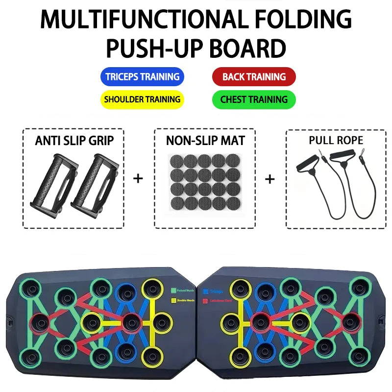 Foldable Push-Up Training Board with Non-Slip Handles