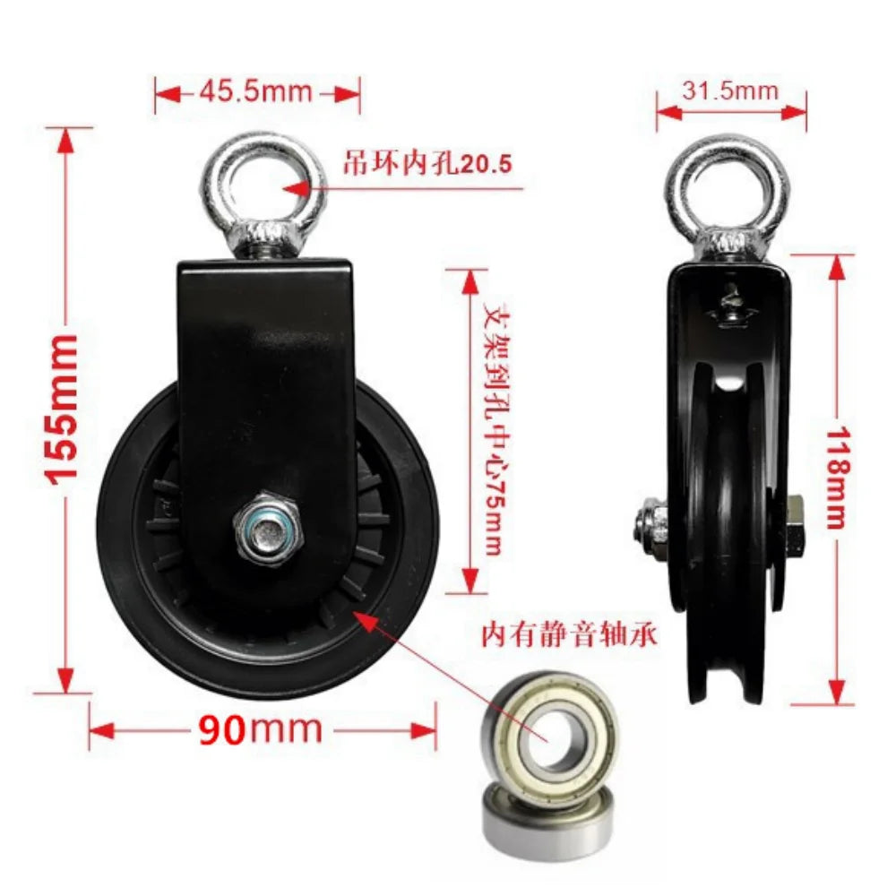 Heavy Duty Stainless Steel Fitness Pulley System – Home Gym Strength Training Equipment