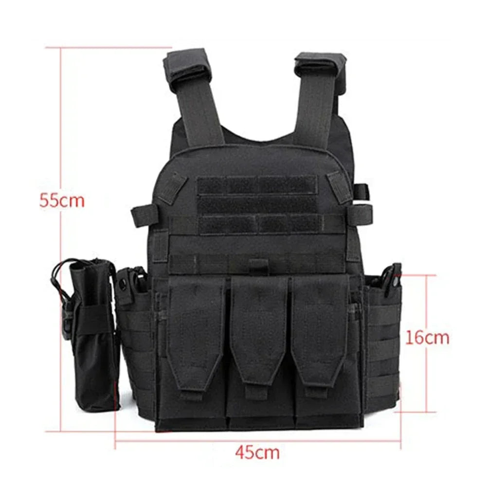 Tactical Molle Vest with Adjustable Straps – Outdoor Training & Utility Gear