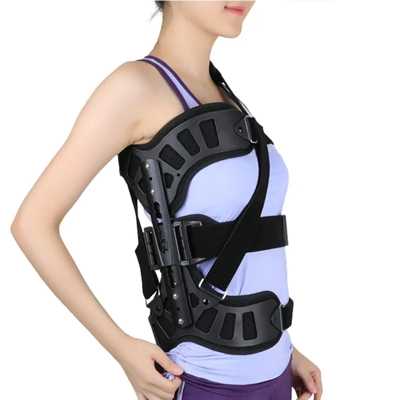 Adjustable Back Support Brace – Aluminium Alloy Posture Support Strap
