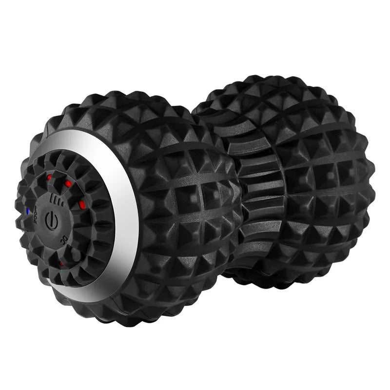 Electric Vibrating Peanut Massage Ball Foam Roller – USB Rechargeable 4-Speed Fitness Massager