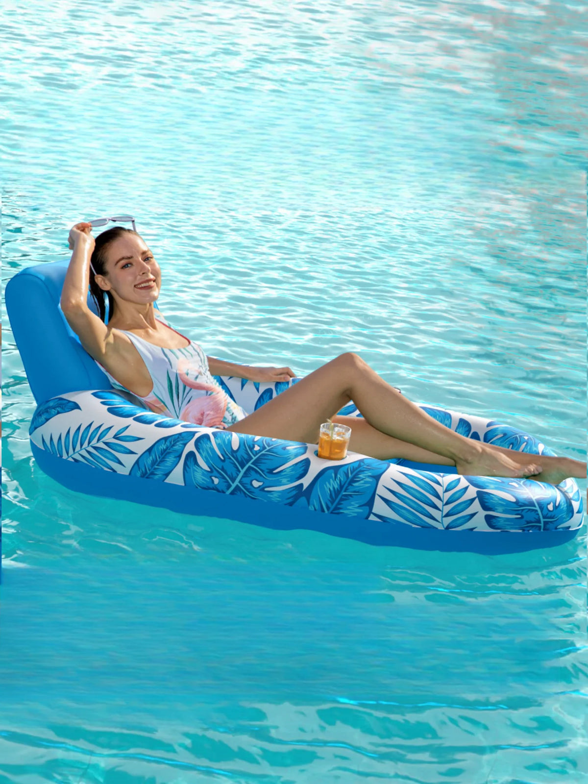 Inflatable Pool Float Lounger – Adult Floating Chair for Pool & Lake Use