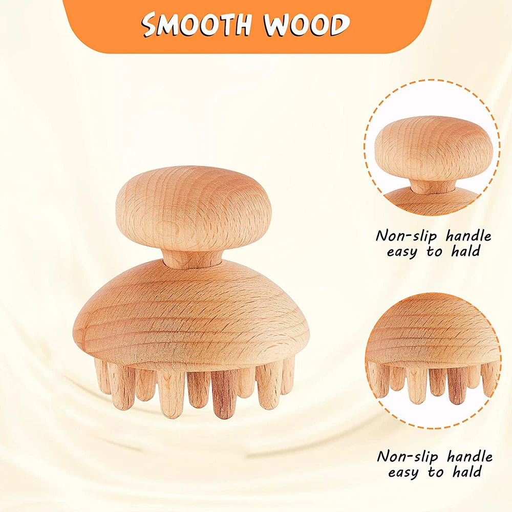 6-in-1 Wood Therapy Lymphatic Drainage Massage Roller Set