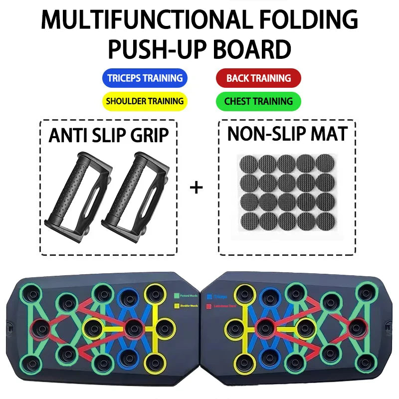 Foldable Push-Up Training Board with Non-Slip Handles