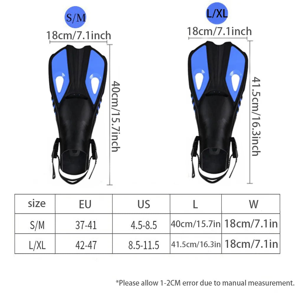Snorkel Mask Fin Set for Adults – Panoramic View Mask, Adjustable Dive Fins & Dry Top Snorkel with Bag