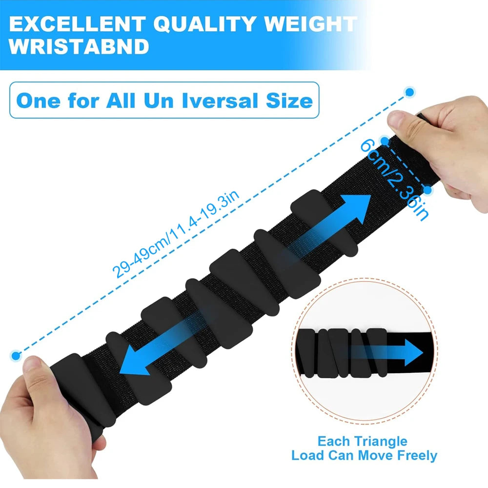 Adjustable Wrist & Ankle Weights (2–4lbs Pair) – Silicone Strength Training Bracelets