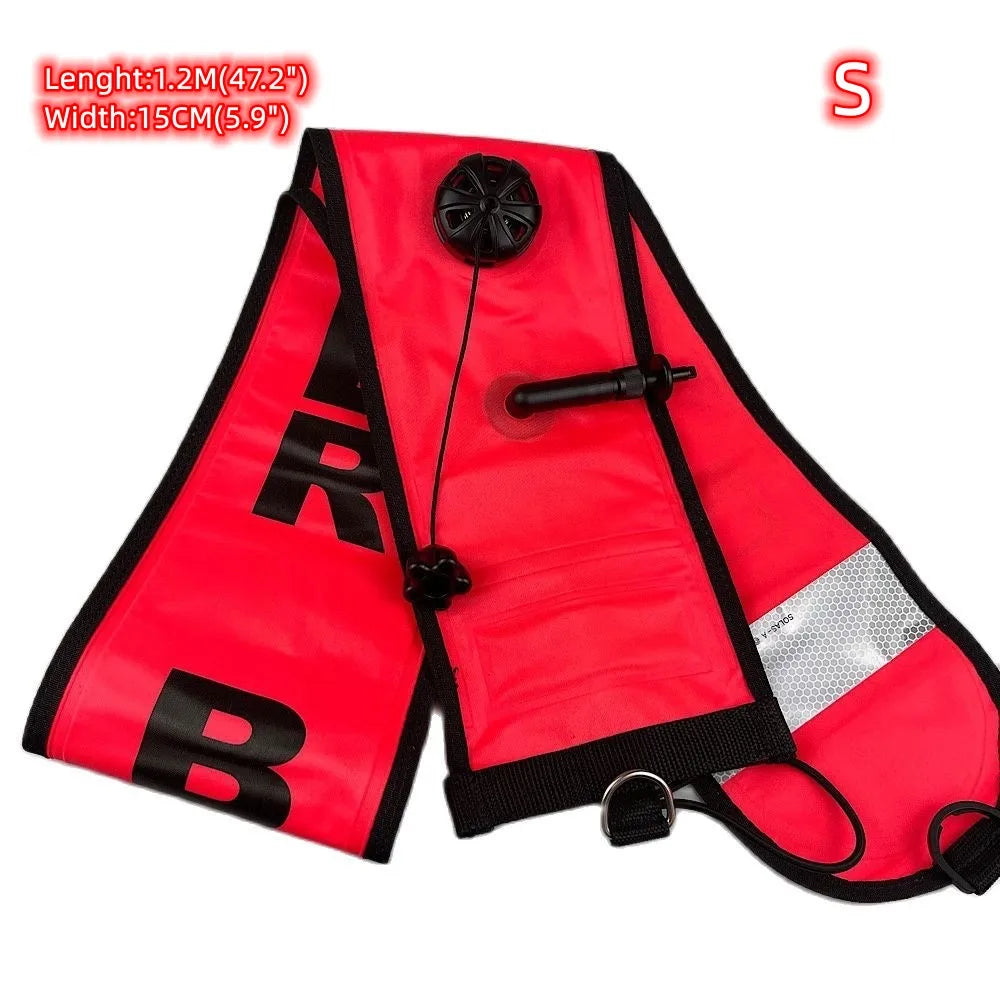 Inflatable Scuba Surface Marker Buoy (1.5 m) – High-Visibility Dive Signal Tube