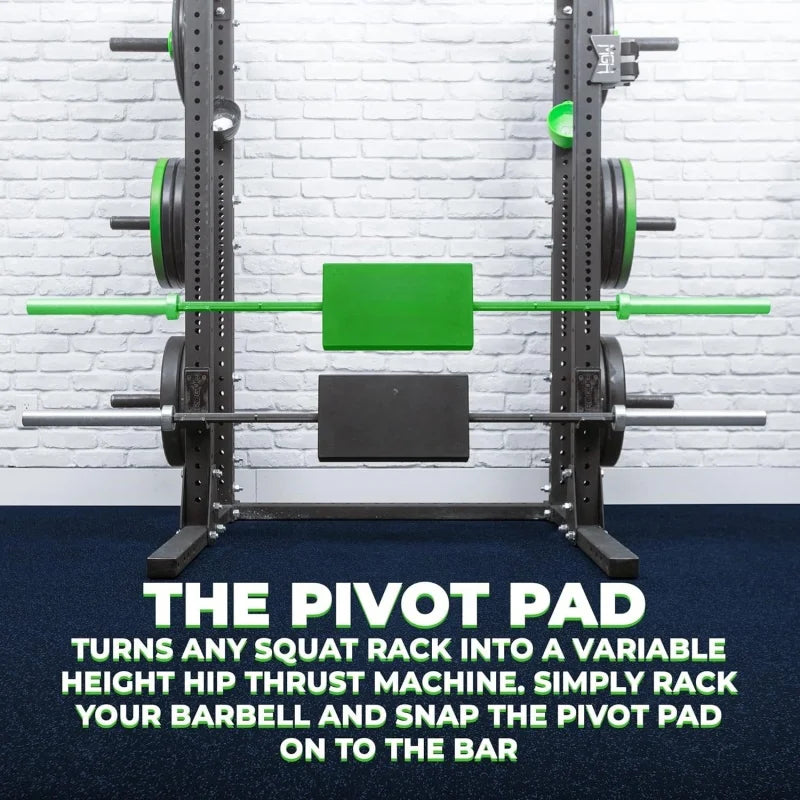 Gym Hip Thrust Pad with Back Support & Pivot Cushion – Pressure Relief Fitness Thrust Bench Alternative
