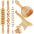 6-in-1 Wood Therapy Lymphatic Drainage Massage Roller Set
