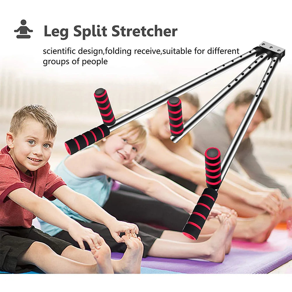 3 Bar Adjustable Leg Stretcher – Stainless Steel Split Stretching Machine with 9 Hole Adjustment