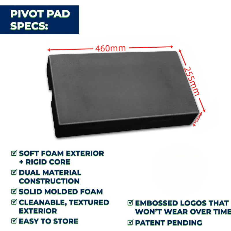 Gym Hip Thrust Pad with Back Support & Pivot Cushion – Pressure Relief Fitness Thrust Bench Alternative