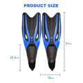 Professional Diving Fins – Flexible TPR Non-Slip Swim Flippers