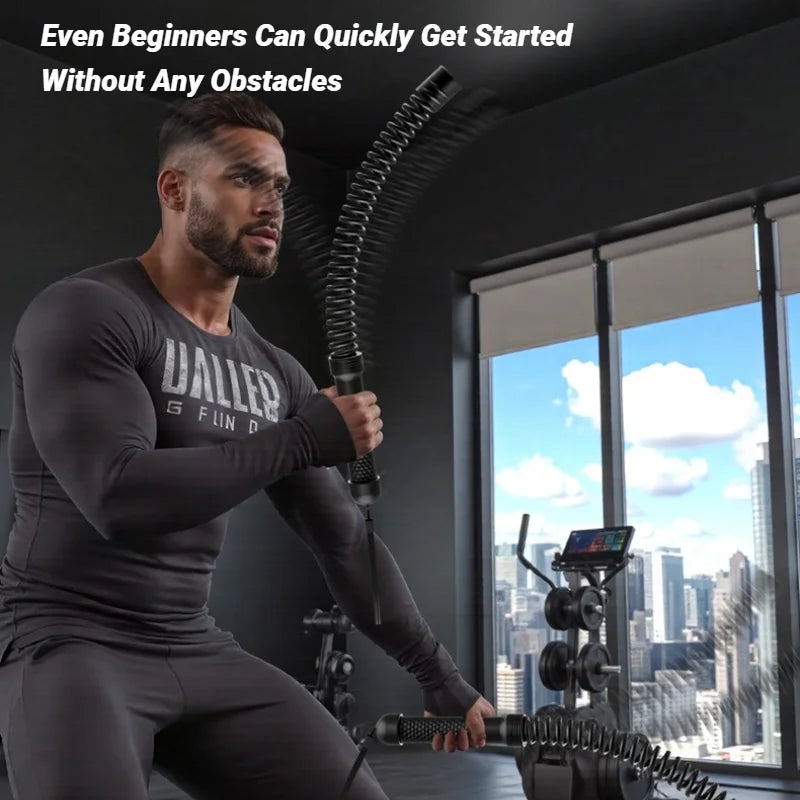 Strength Training Spring Bar – Ergonomic Biceps & Triceps Muscle Trainer