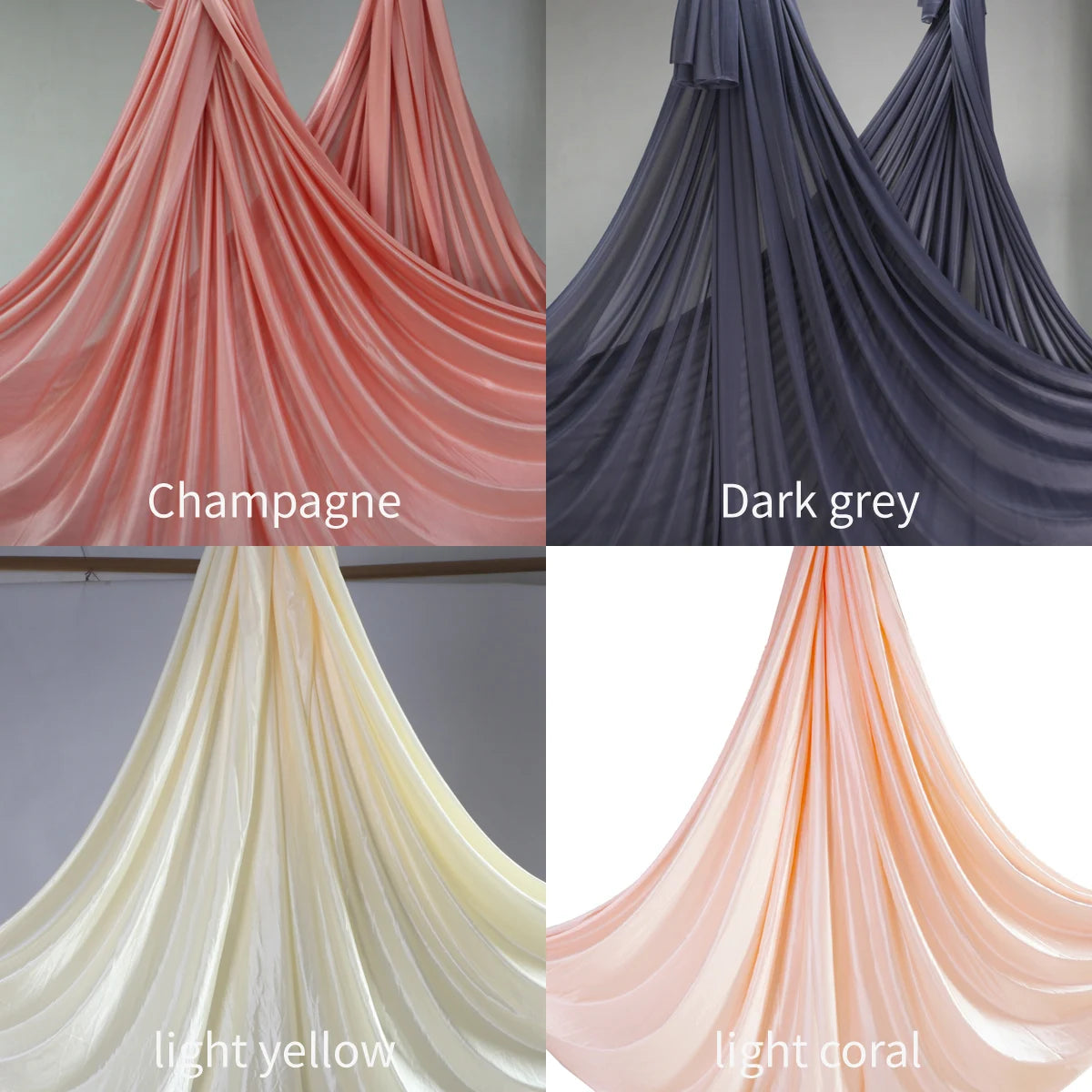 Aerial Yoga Hammock Set with 5m Fabric, Carabiners and Daisy Chain for Home Gym and Pilates Training