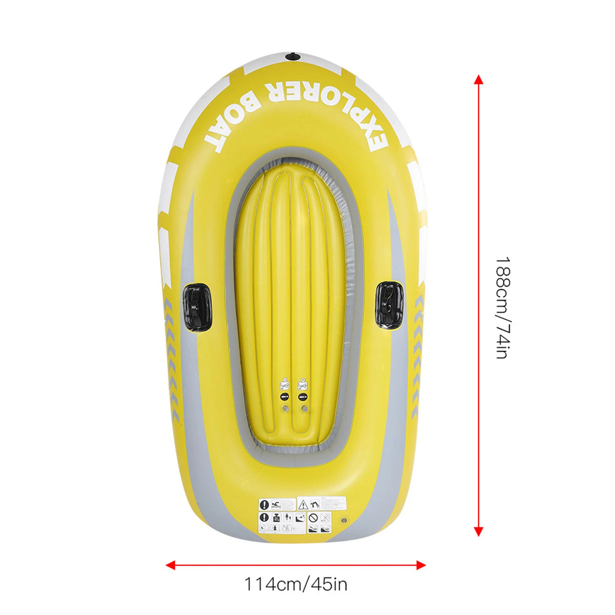Inflatable PVC Kayak Canoe for 2 Persons – Lightweight Rowing Boat for Fishing & Drifting