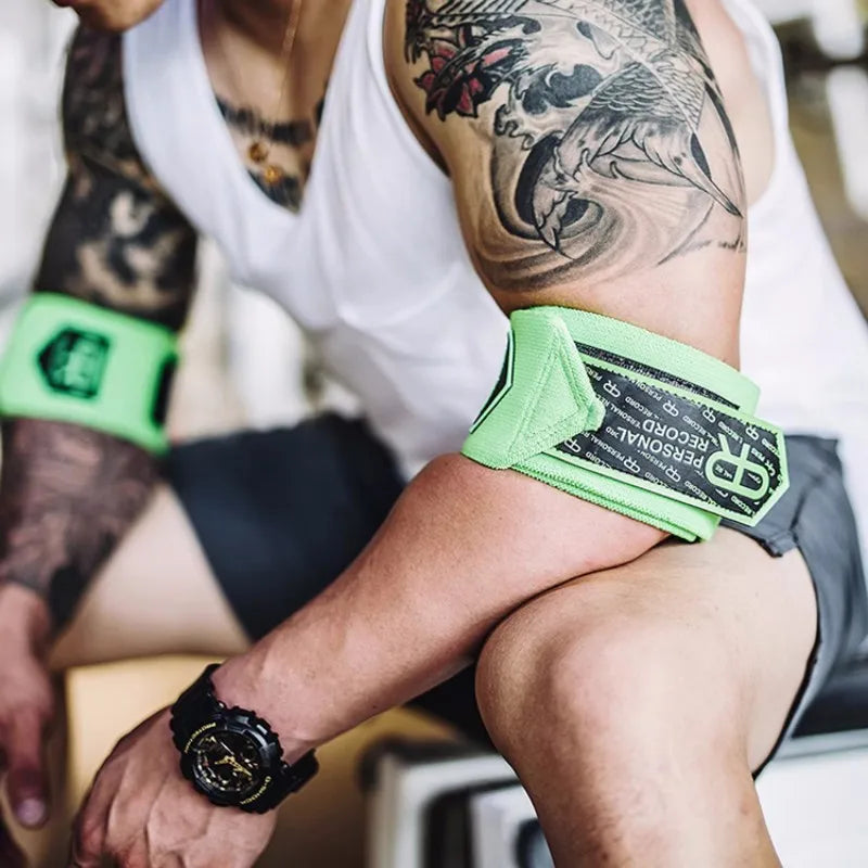 Elbow Support Wraps – 2-Pack 90 cm Elastic Compression Straps for Weight Lifting & Powerlifting