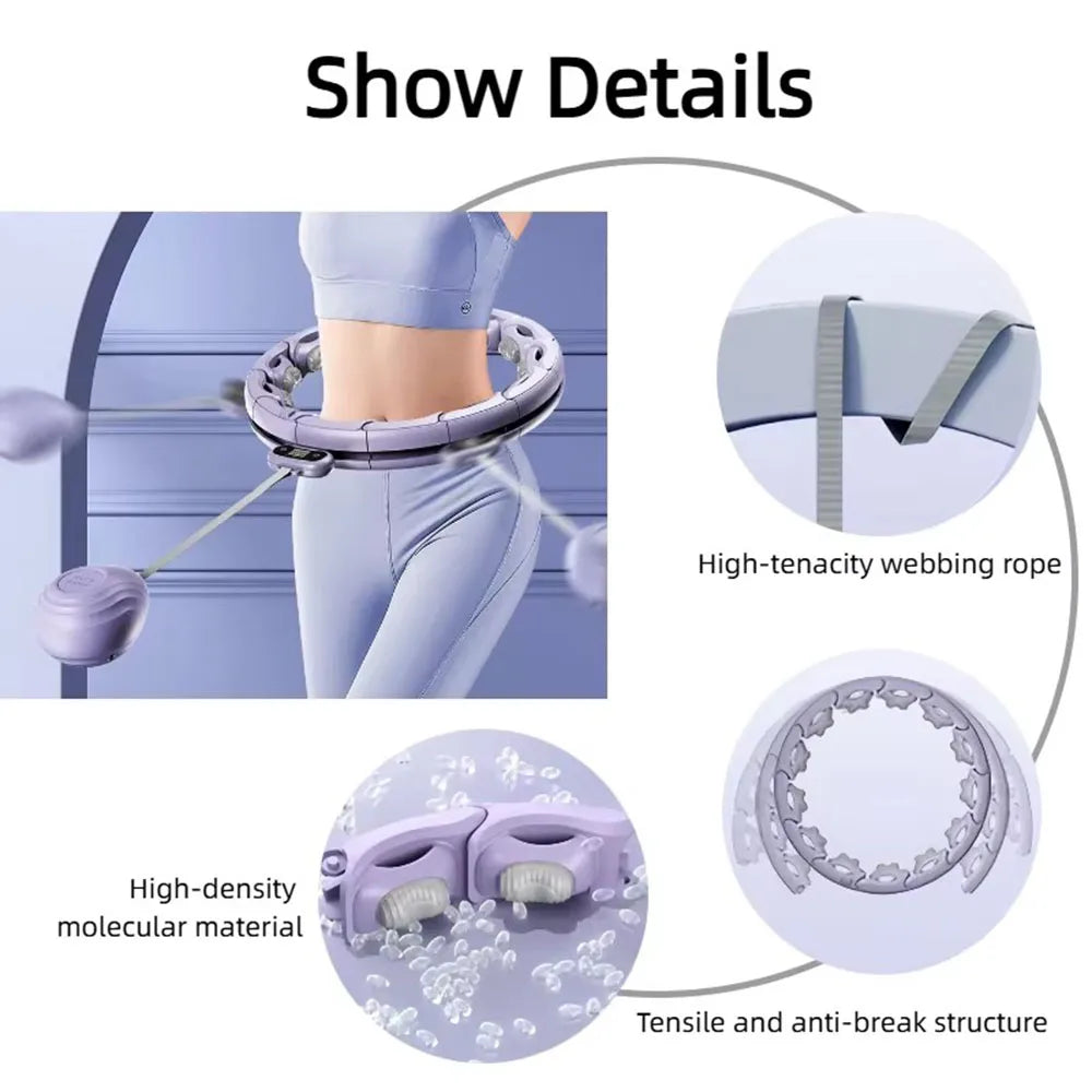Smart Detachable Hula Hoop with Counting – Waist Shaping & Abdominal Tightening Fitness Ring