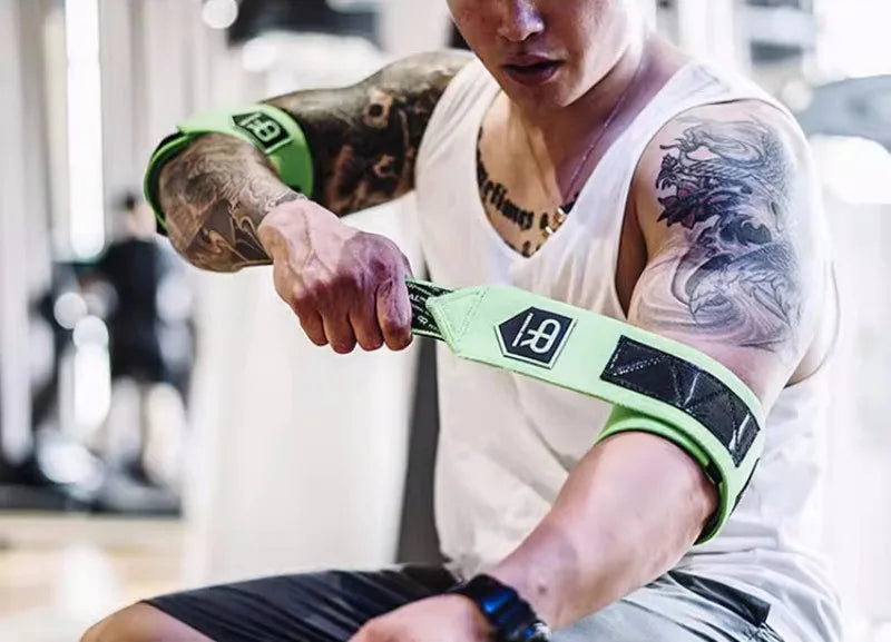 Elbow Support Wraps – 2-Pack 90 cm Elastic Compression Straps for Weight Lifting & Powerlifting
