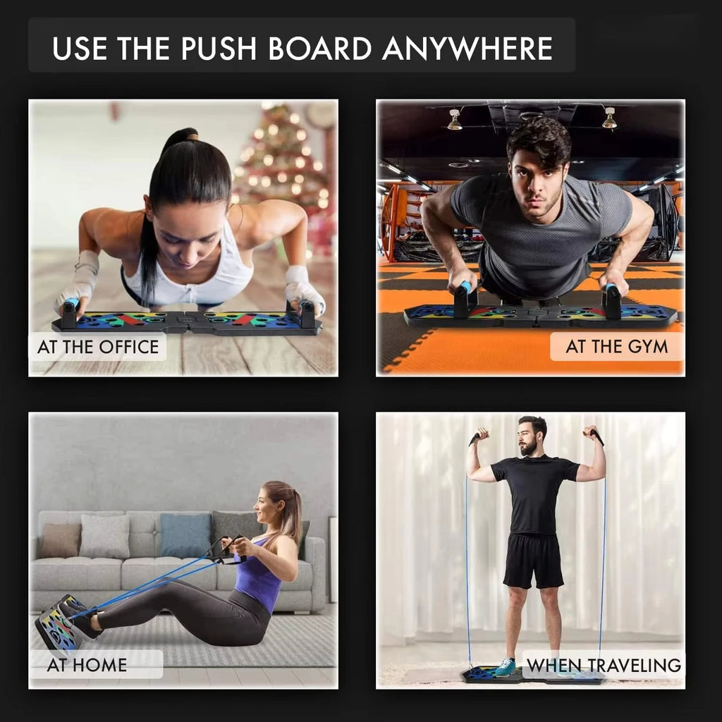 Foldable Push-Up Training Board with Non-Slip Handles