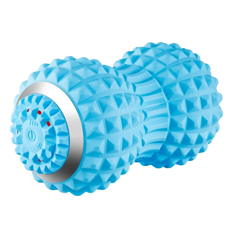 Electric Vibrating Peanut Massage Ball Foam Roller – USB Rechargeable 4-Speed Fitness Massager