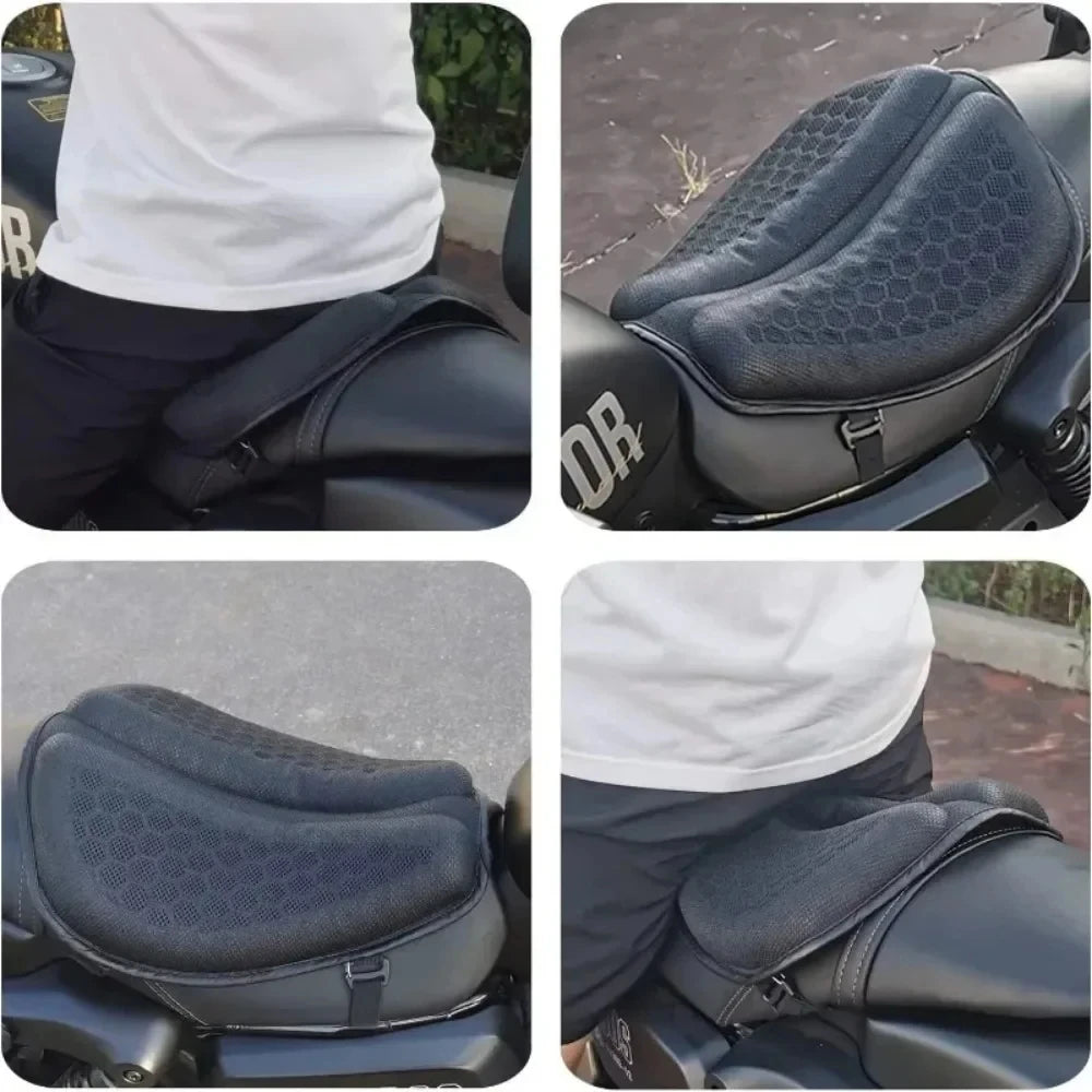 Gel Motorcycle Seat Cushion for Pressure Relief & Comfortable Riding