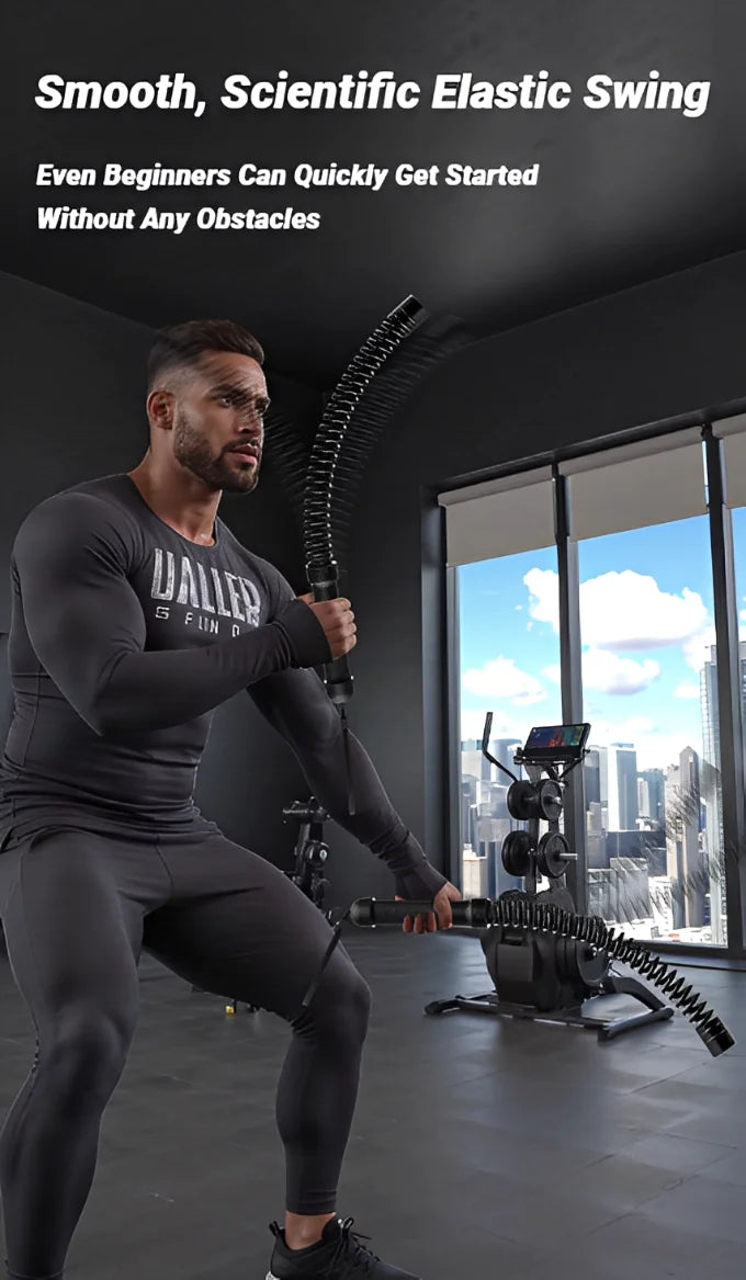 Strength Training Spring Bar – Ergonomic Biceps & Triceps Muscle Trainer