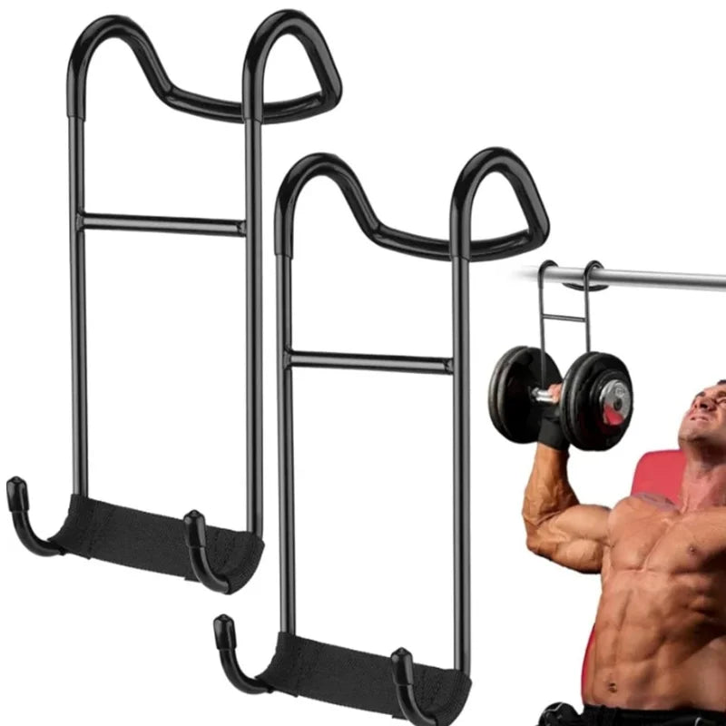 Dumbbell Spotter Hooks – 2-Pack Heavy Duty 250LB Load for Bench Press & Shoulder Workouts