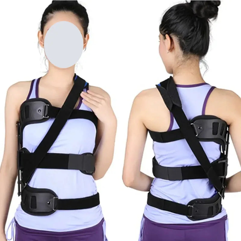 Adjustable Back Support Brace – Aluminium Alloy Posture Support Strap