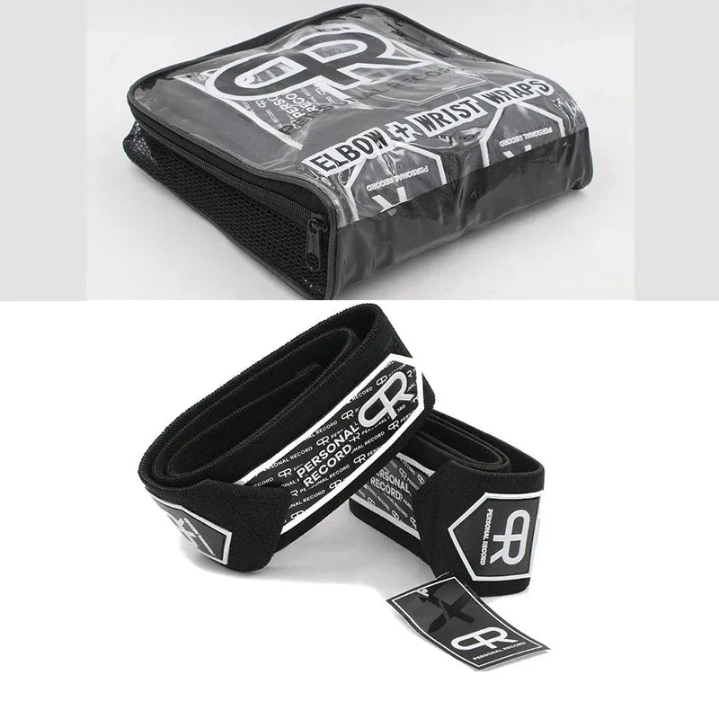 Elbow Support Wraps – 2-Pack 90 cm Elastic Compression Straps for Weight Lifting & Powerlifting
