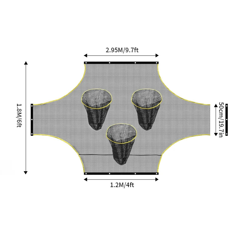 3-Hole Soccer Goal Target Net – Multi-Target Shooting Accuracy Training Tool