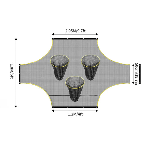 3-Hole Soccer Goal Target Net – Multi-Target Shooting Accuracy Training Tool