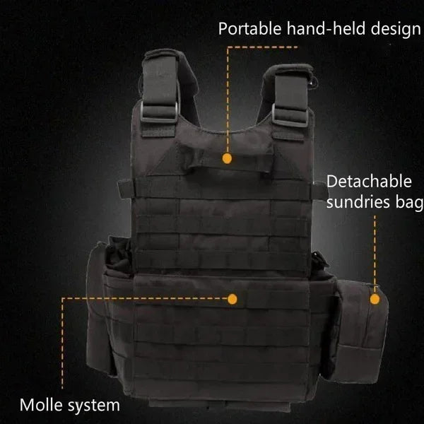 Tactical Molle Vest with Adjustable Straps – Outdoor Training & Utility Gear