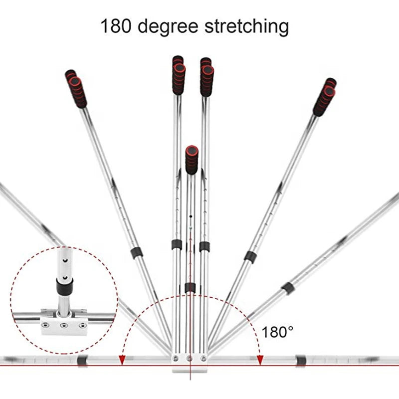 3 Bar Adjustable Leg Stretcher – Stainless Steel Split Stretching Machine with 9 Hole Adjustment