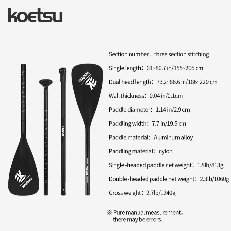 2-in-1 Aluminum SUP & Kayak Paddle with Nylon Blade – Adjustable and Lightweight