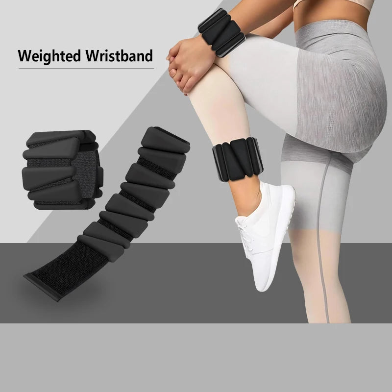 Adjustable Wrist & Ankle Weights (2–4lbs Pair) – Silicone Strength Training Bracelets