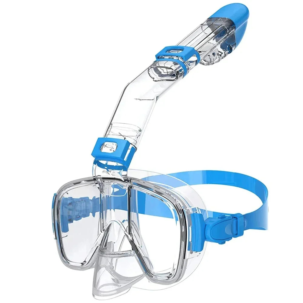 Half Face Snorkeling Mask Set - Anti-Fog Scuba Diving Swimming Mask for Adults