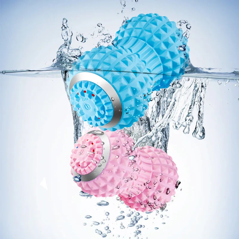 Electric Vibrating Peanut Massage Ball Foam Roller – USB Rechargeable 4-Speed Fitness Massager