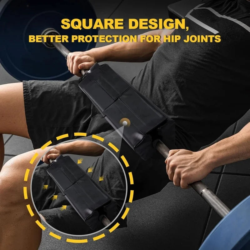 Square Hip Thrust Pad – Protective Barbell Pad for Squats, Lunges & Bench Press
