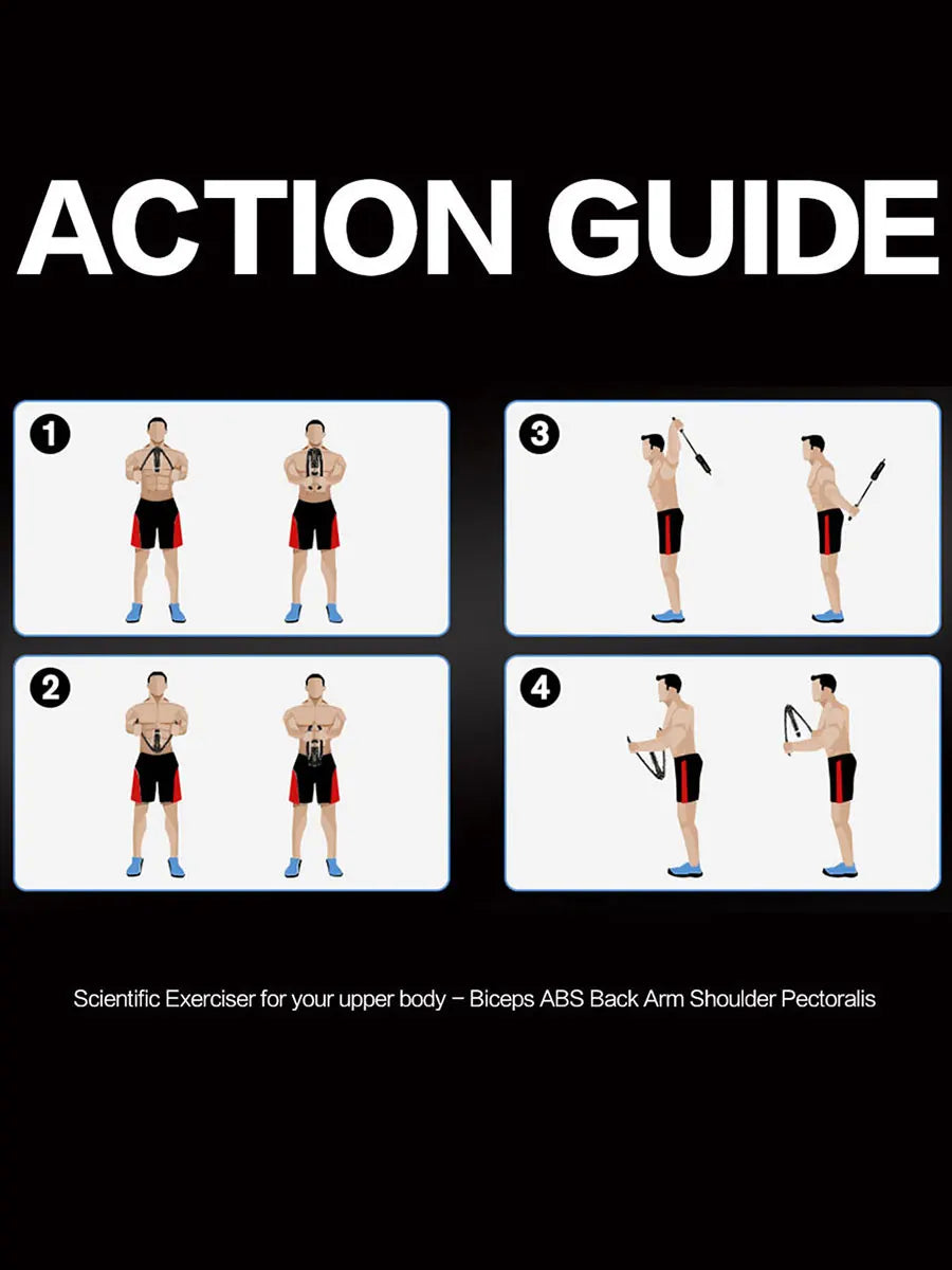 Adjustable Twister Arm Exerciser Hydraulic Strength Trainer for Chest, Shoulder & Arm Workouts