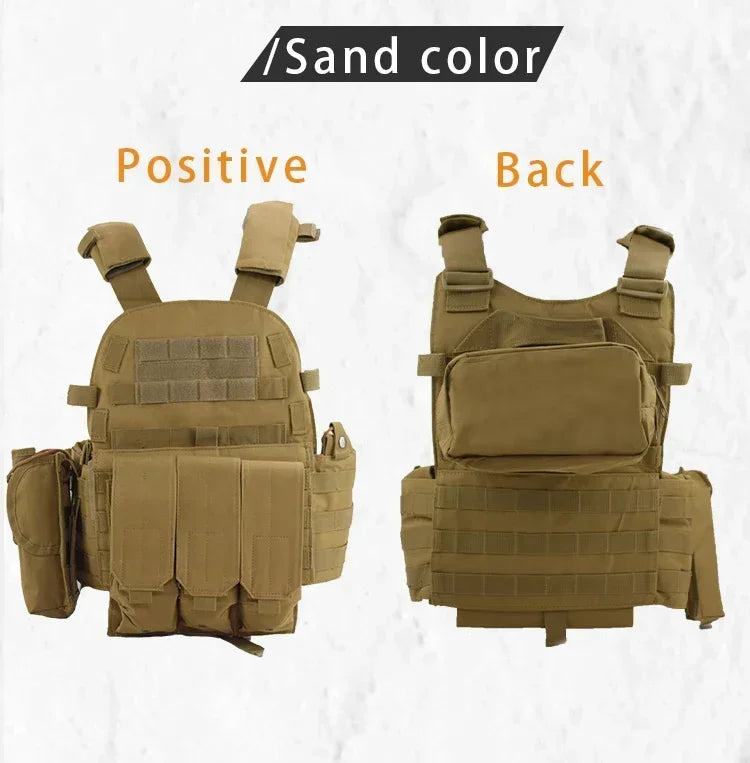 Tactical Molle Vest with Adjustable Straps – Outdoor Training & Utility Gear