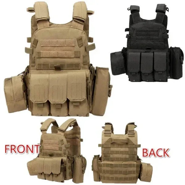 Tactical Molle Vest with Adjustable Straps – Outdoor Training & Utility Gear