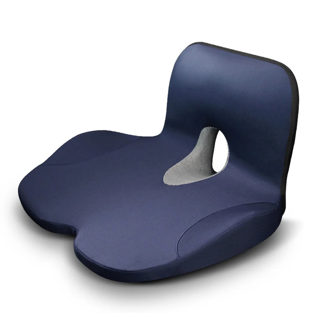L-Shaped Memory Foam Seat Cushion for Office Chair – Anti-Slip, Pressure-Reducing Hip & Waist Support