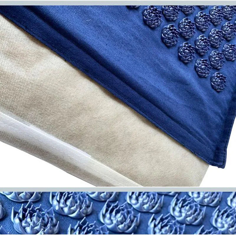 Acupressure Massage Mat and Pillow Set Natural Linen Coconut Fiber Relaxation Mat