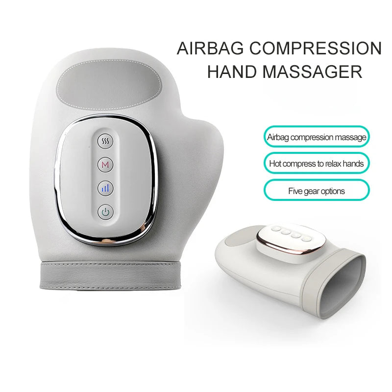 Electric Hand Massager with Heat & Vibration – Wrist & Finger Kneading Gloves for Carpal Tunnel Relief
