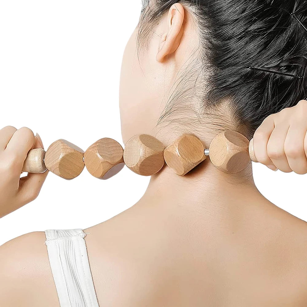 6-in-1 Wood Therapy Lymphatic Drainage Massage Roller Set