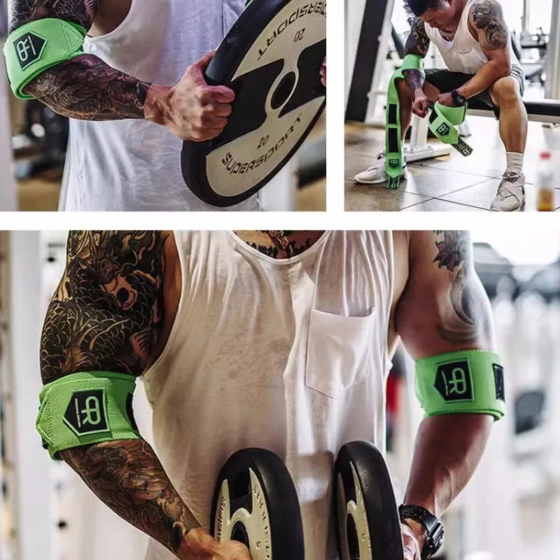 Elbow Support Wraps – 2-Pack 90 cm Elastic Compression Straps for Weight Lifting & Powerlifting