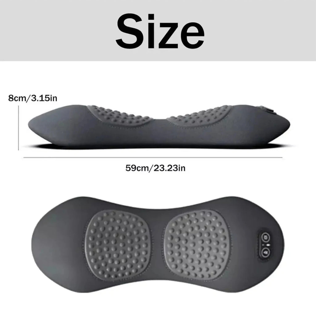 3-in-1 Electric Lumbar Support Pillow with Adjustable Height Back Massager