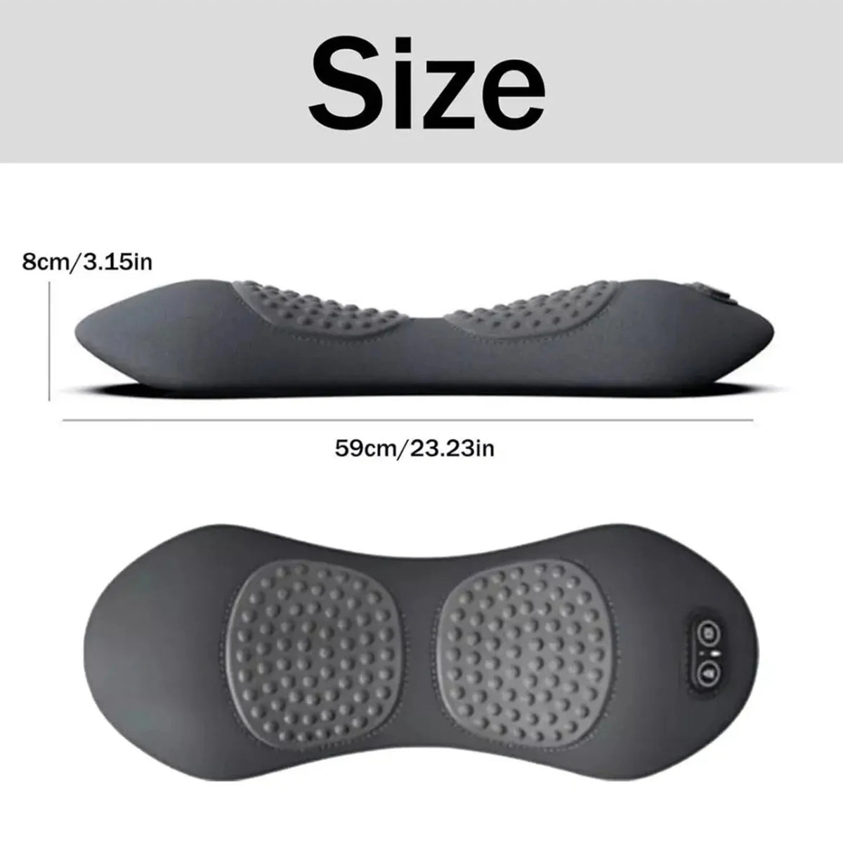3-in-1 Electric Lumbar Support Pillow with Adjustable Height Back Massager