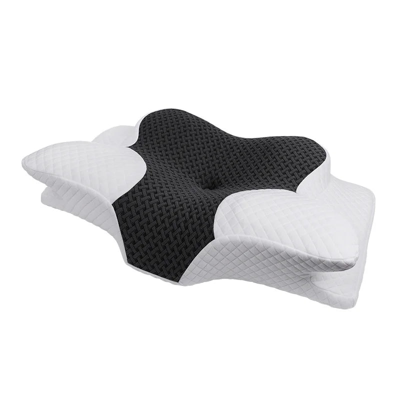 Memory Foam Cervical Pillow 2-in-1 Ergonomic Contour Neck Support Pillow for Side & Back Sleepers