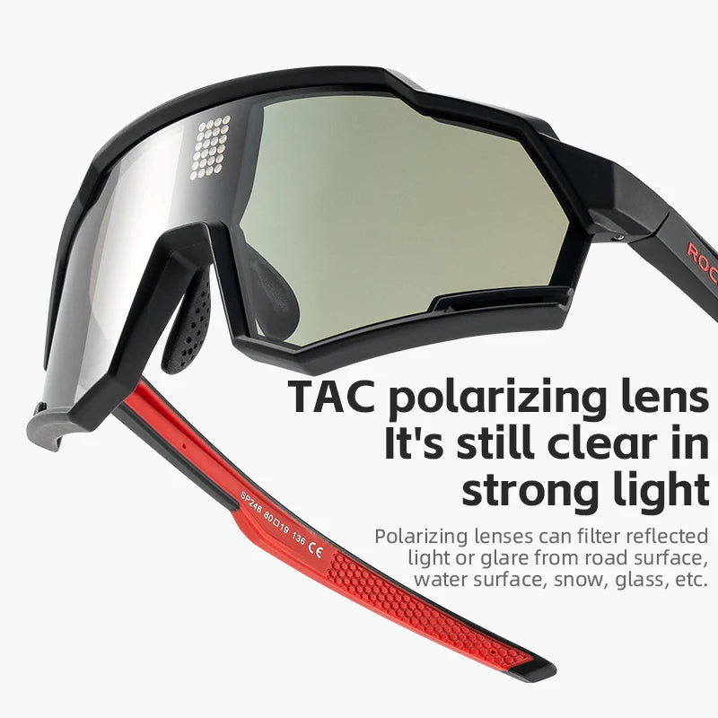 Photochromic Polarized Cycling Glasses – Sports Bike Sunglasses for Outdoor Riding